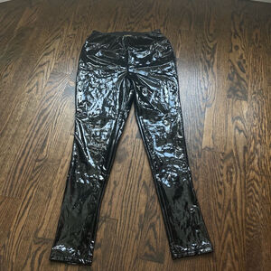 Women's Revamped Black Vinyl Pants Size L